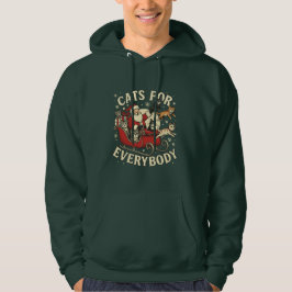 Kerstkatten hoodie