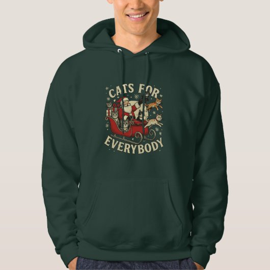 Kerstkatten hoodie (Voorkant)