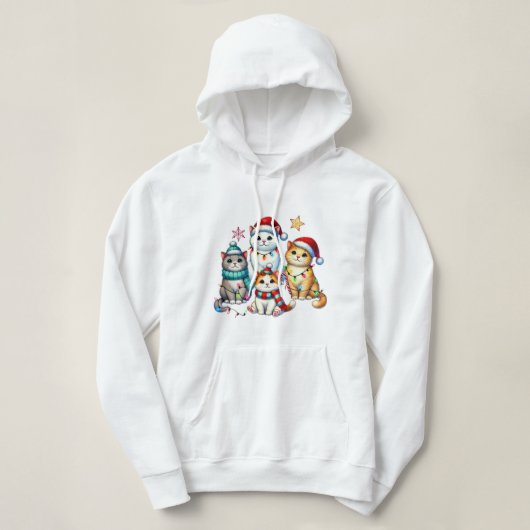 kerstkatten hoodie (Design voorkant)