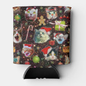 Kerstkatten in de ruimtevaart, sterren Funny Holid Blikjeskoeler (Voorkant)