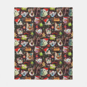 Kerstkatten in de ruimtevaart, sterren Funny Holid Fleece Deken (Voorkant)