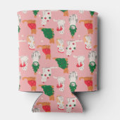 Kerstkatten in feestelijke kleding patroon blikjeskoeler (Achterkant)