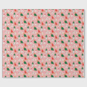 Kerstkatten in feestelijke kleding patroon cadeaupapier (Vlak)