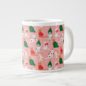 Kerstkatten in feestelijke kleding patroon grote koffiekop (Voorkant rechts)