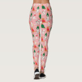 Kerstkatten in feestelijke kleding patroon leggings (Achterkant)