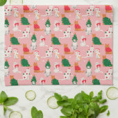 Kerstkatten in feestelijke kleding patroon theedoek (Gevouwen)