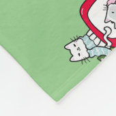 Kerstkatten in Red Truck Holiday Fleece Deken (Hoek)