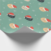 Kerstkatten in Santa Hats Patroon Cadeaupapier (Hoek)