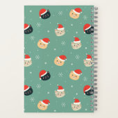 Kerstkatten in Santa Hats patroon Notitieboek (Achterkant)