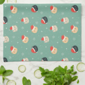 Kerstkatten in Santa Hats Patroon Theedoek (Gevouwen)