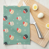 Kerstkatten in Santa Hats Patroon Theedoek (Quarter Fold)