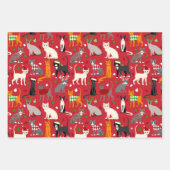 kerstkatten inpakpapier vel (Voorkant)