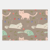 kerstkatten inpakpapier vel (Voorkant)