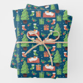 kerstkatten inpakpapier vel (In situ)