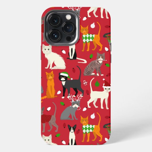 Kerstkatten iPhone Hoesje (Achterkant)