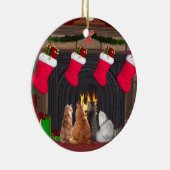 kerstkatten keramisch ornament (Rechts)