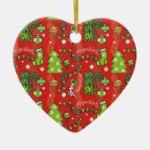 kerstkatten keramisch ornament (Voorkant)