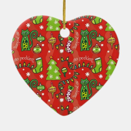 kerstkatten keramisch ornament (Achterkant)