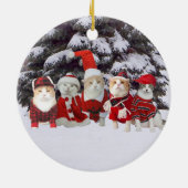 kerstKatten Keramisch Ornament (Achterkant)