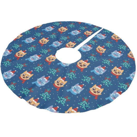 kerstkatten kerstboom rok (Gekanteld)