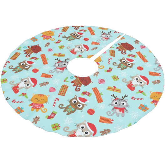 kerstkatten kerstboom rok (Gekanteld)