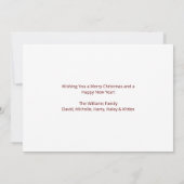 Kerstkatten klinken voor feestelijk rood feestdagenkaart (Achterkant)