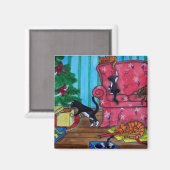 kerstkatten magneet (Voorkant / Achterkant)