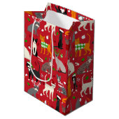 kerstkatten medium cadeauzakje (Voorkant Gekanteld)