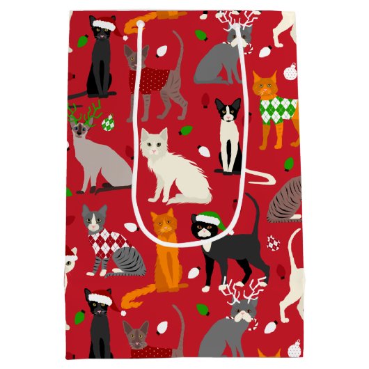 kerstkatten medium cadeauzakje (Achterkant)