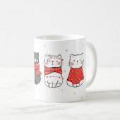 Kerstkatten Meowy Catmas Festive Felines Koffiemok (Voorkant rechts)