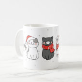 Kerstkatten Meowy Catmas Festive Felines Koffiemok (Voorkant links)