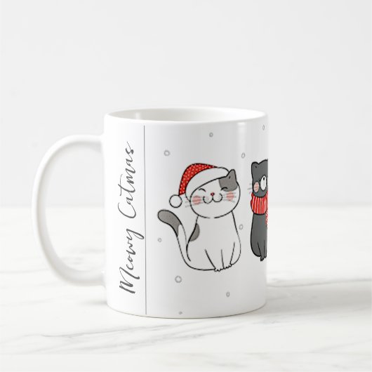 Kerstkatten Meowy Catmas Festive Felines Koffiemok (Links)