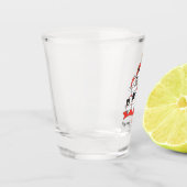 kerstkatten met blaasglas shot glas (Links)