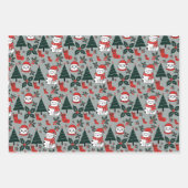 Kerstkatten met hulst plant inpakpapier vel (Voorkant)