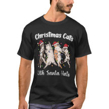 Kerstkatten met kerstmannenmutsen Mooie Grappige V