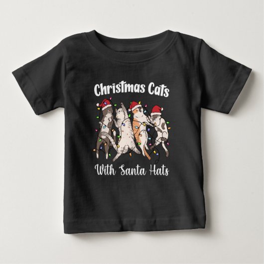 Kerstkatten met kerstmannenmutsen Schattig Grappig (Voorkant)