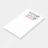 Kerstkatten met kerstmutsen die zingen post-it® notes (Schuin)