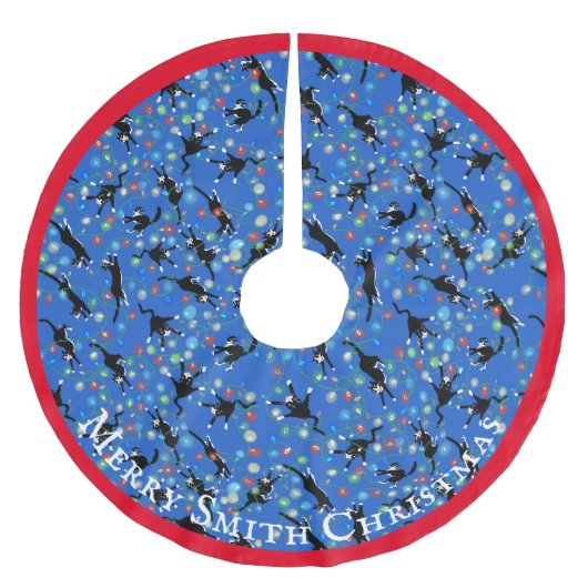 kerstkatten met lichtgewicht kerstboom rok (Voorkant)