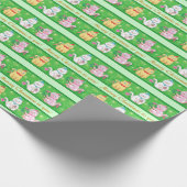 Kerstkatten met rolkoffers cadeaupapier (Hoek)