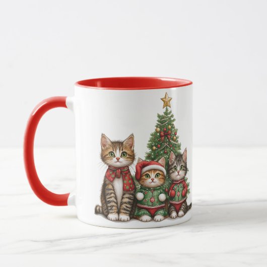 kerstkatten mok (Links)