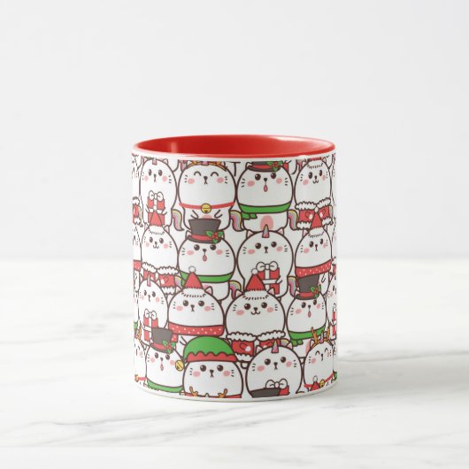 kerstkatten mok (Midden)