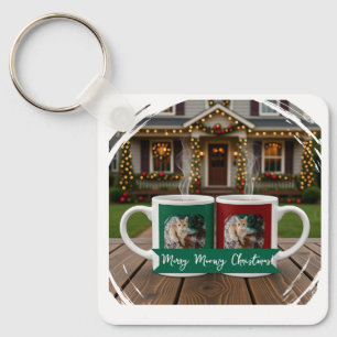 Kerstkatten Mokken Koffie Sleutelhanger