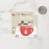 Kerstkatten Notitiekaartje (Voorkant / Achterkant in situ)