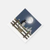 Kerstkatten op Omheining met maan Servet (Hoek)