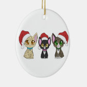 Kerstkatten Ornament! Keramisch Ornament (Rechts)
