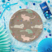 kerstkatten papieren bordje (Feest)