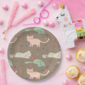 kerstkatten papieren bordje (Feest)