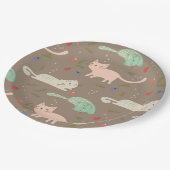 kerstkatten papieren bordje (Gekanteld)
