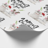 Kerstkatten - Patroon voor Kerstmis en Kerstlui Cadeaupapier (Hoek)