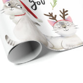 Kerstkatten - Patroon voor Kerstmis en Kerstlui Cadeaupapier (Rol Hoek)